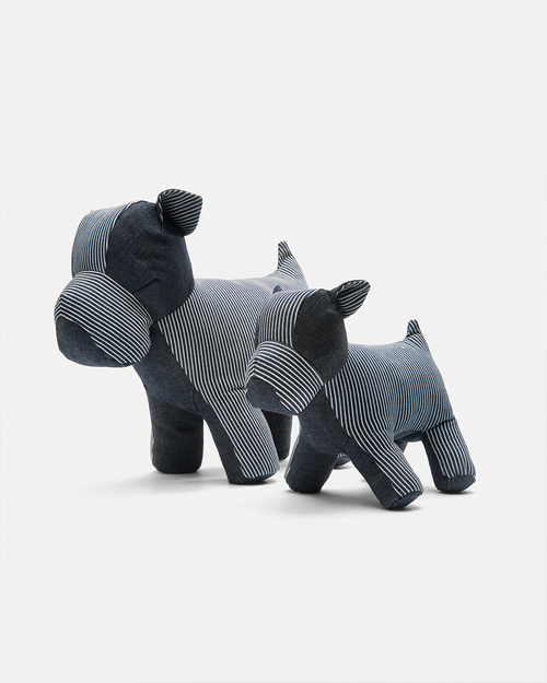Denim Stuffed Dog