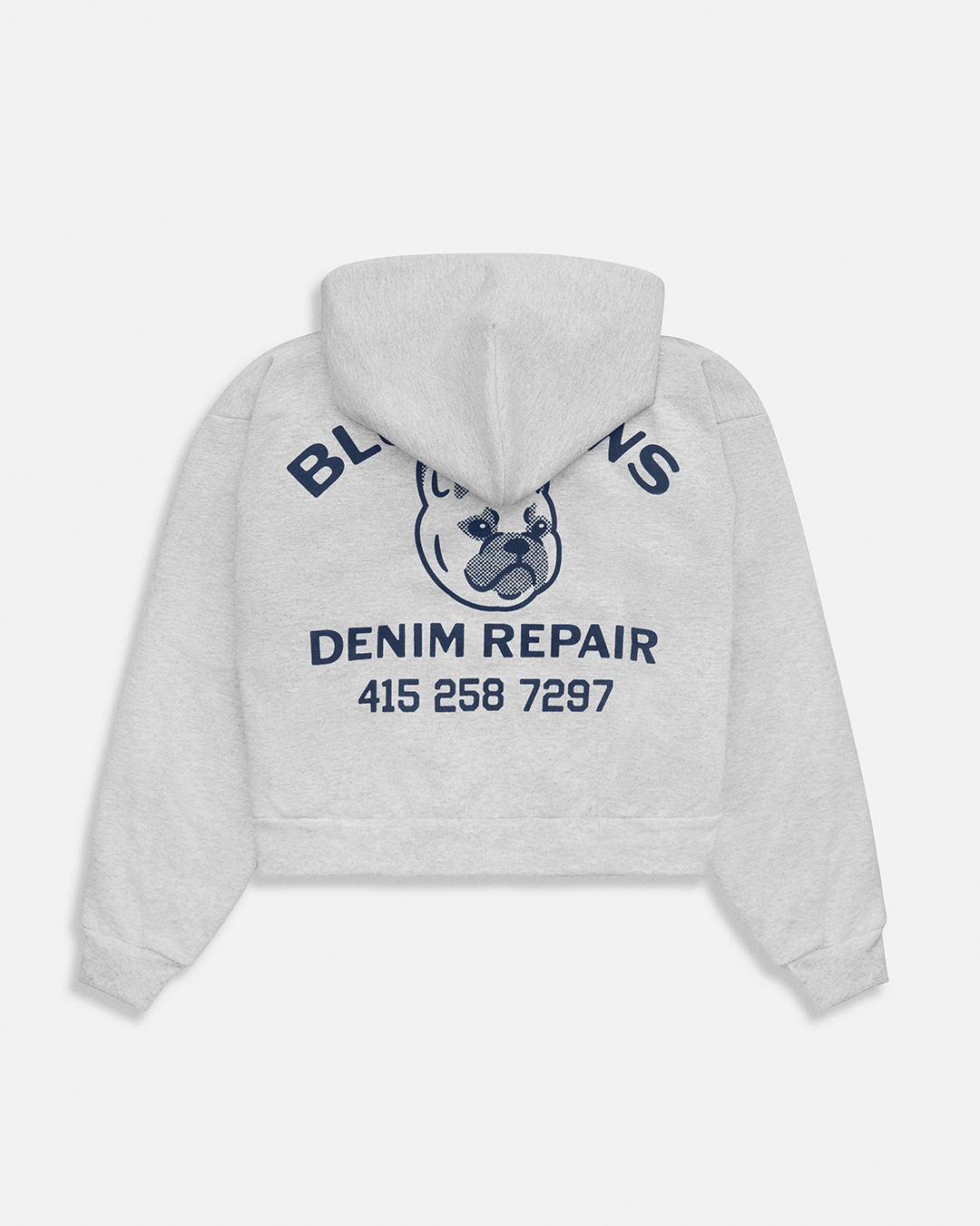 REPAIR CROPPED ZIP HOODIE