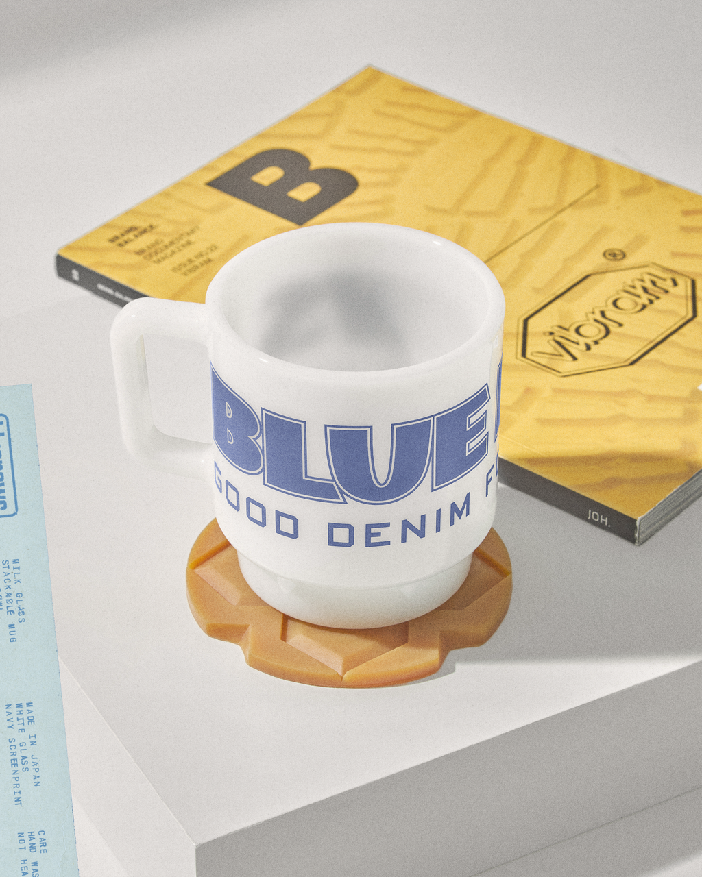 Milk Glass Stacking Mug