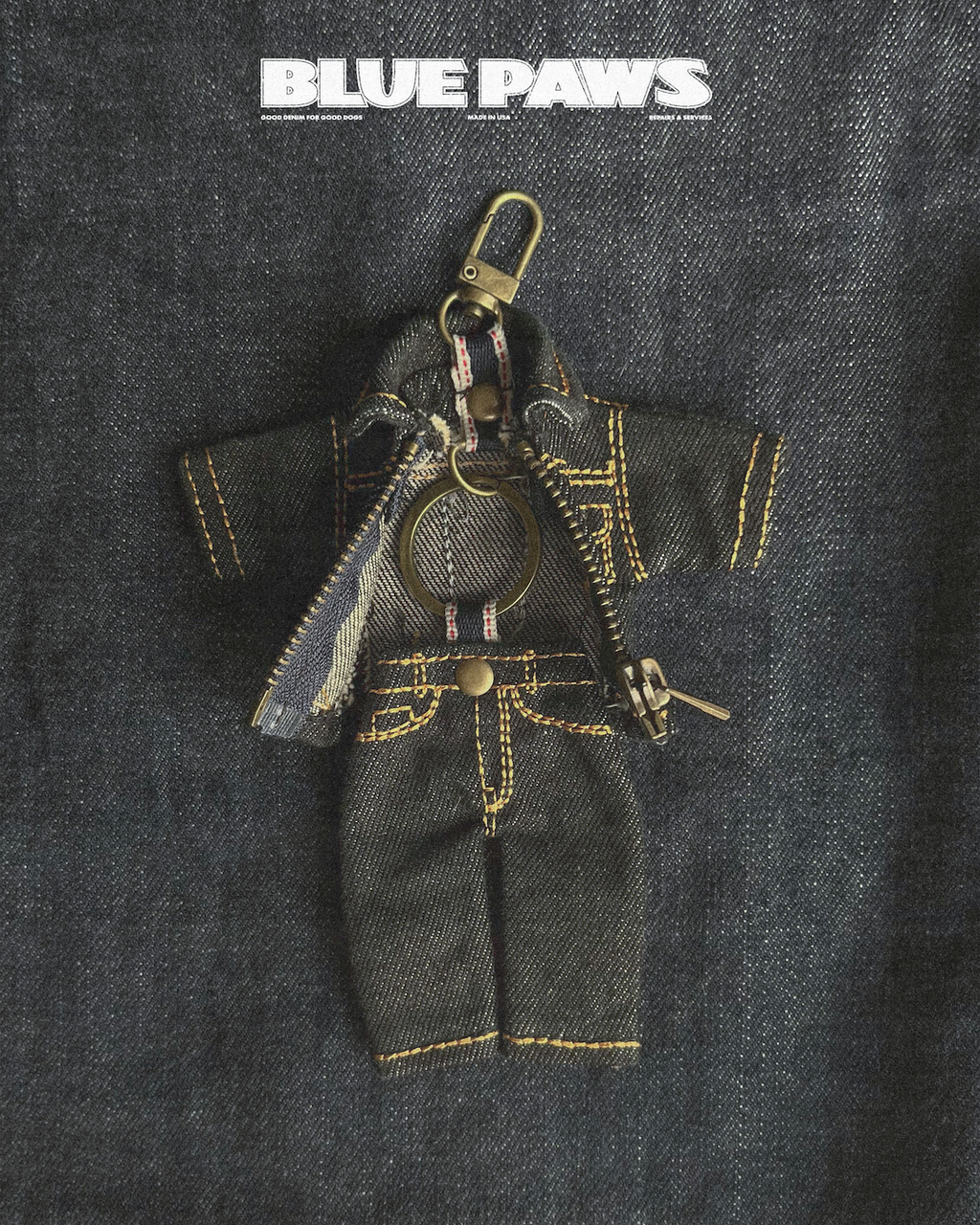 Denim Jacket Keychain