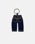 Blue Tab Denim Pants Keychain