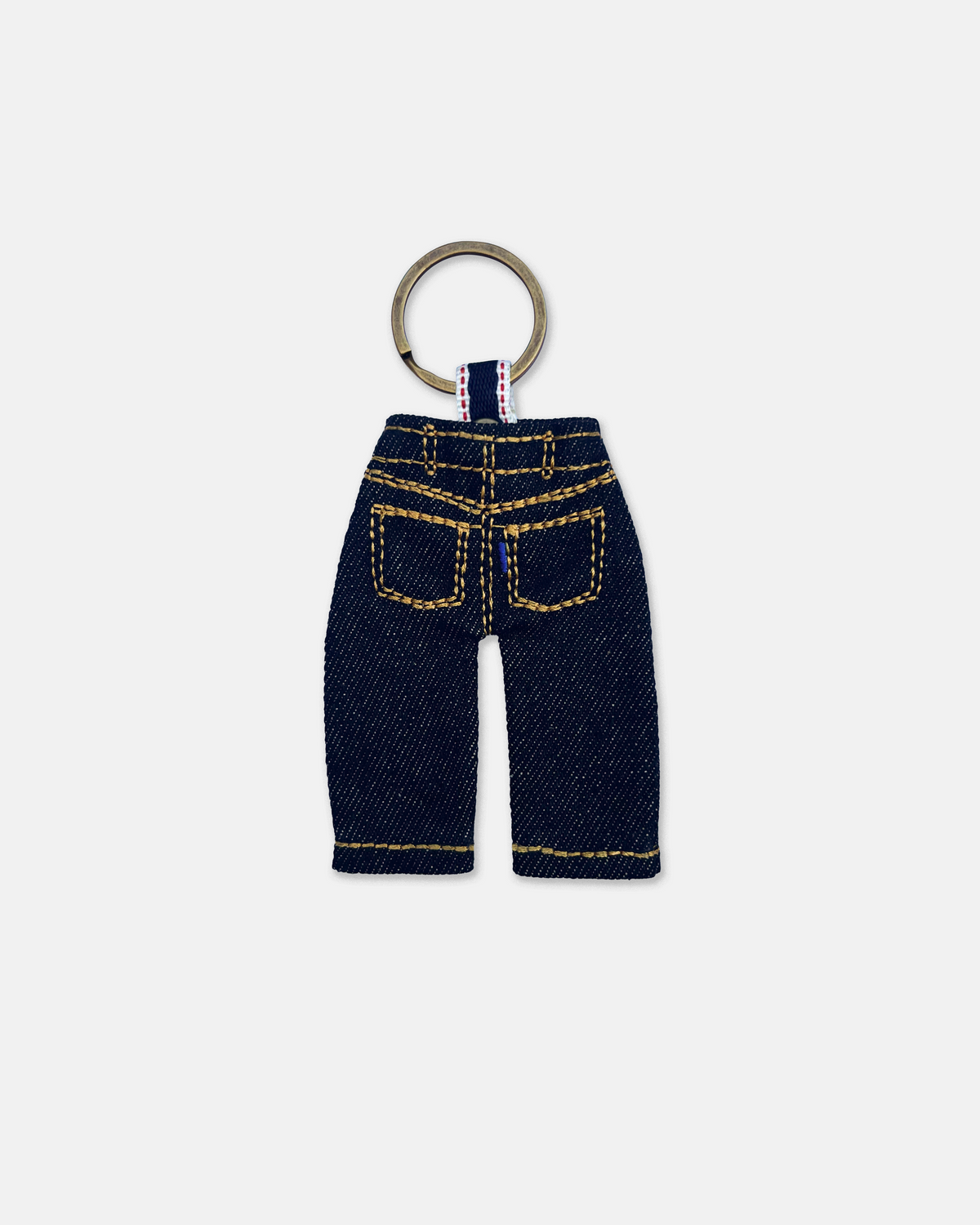 Blue Tab Denim Pants Keychain