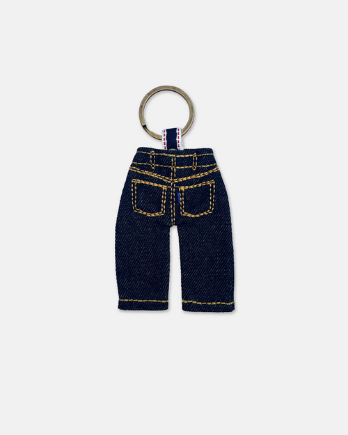 Blue Tab Denim Pants Keychain