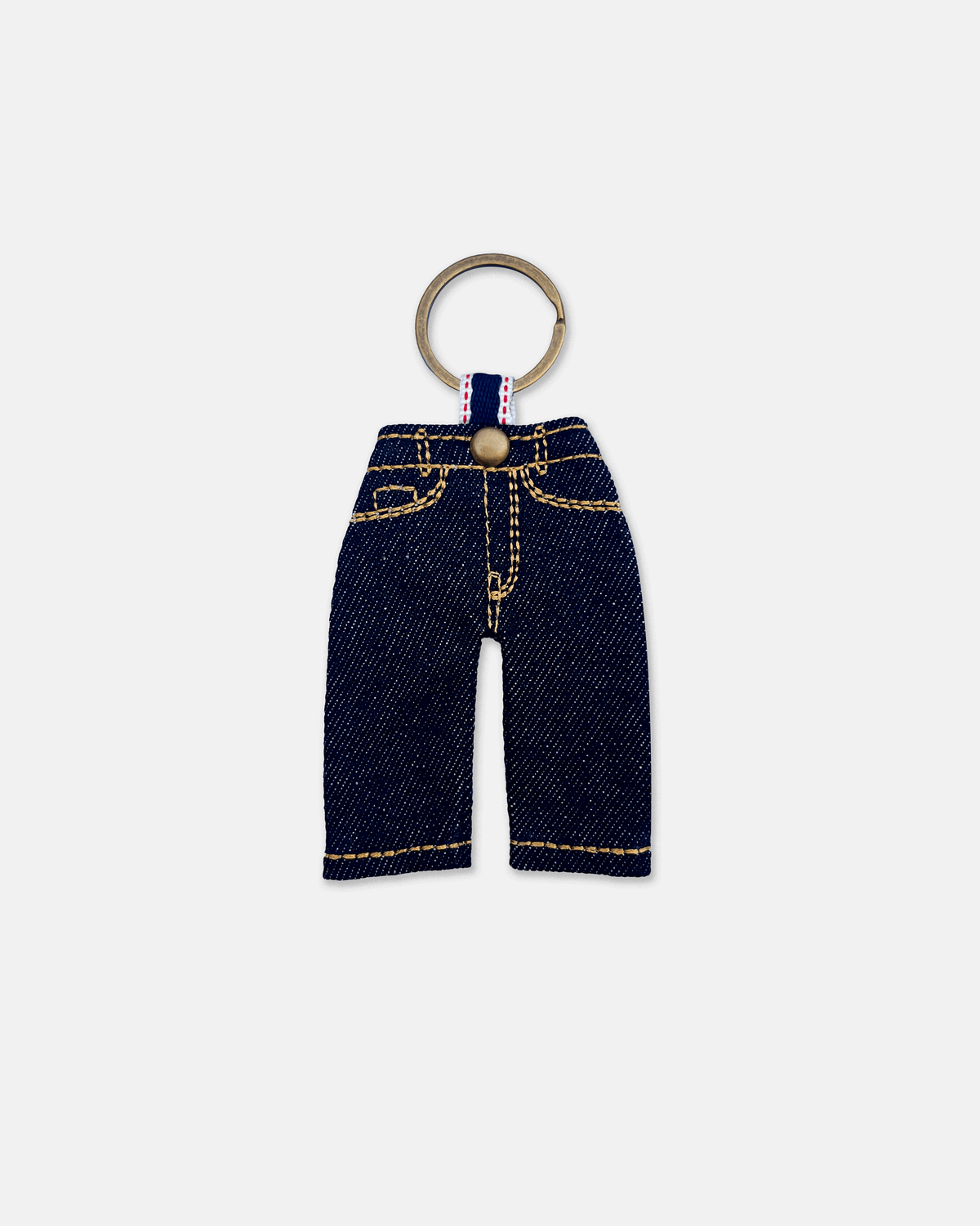 Blue Tab Denim Pants Keychain